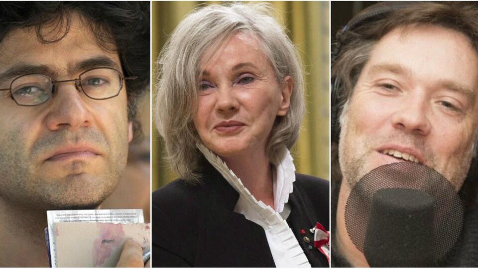 Les trois personnes sont séparées dans un montage photo.