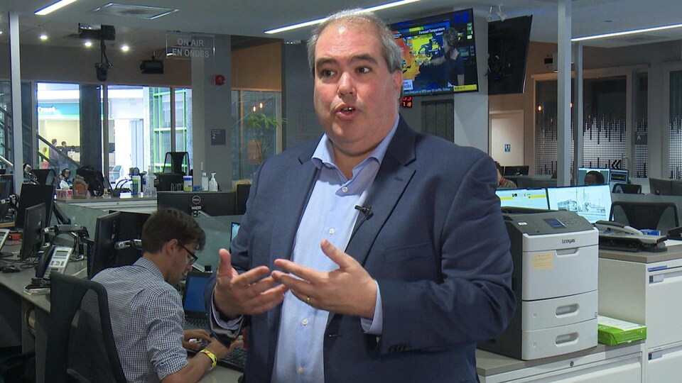 Dominic Giroux en entrevue à Radio-Canada.