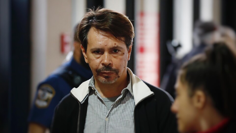 La victime présumée, M. Donald Duguay, au centre judiciaire Gouin, le 30 septembre 2019.
