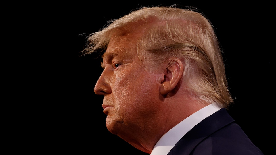 Le président Donald Trump lors du dernier débat avec son adversaire démocrate Joe Biden.