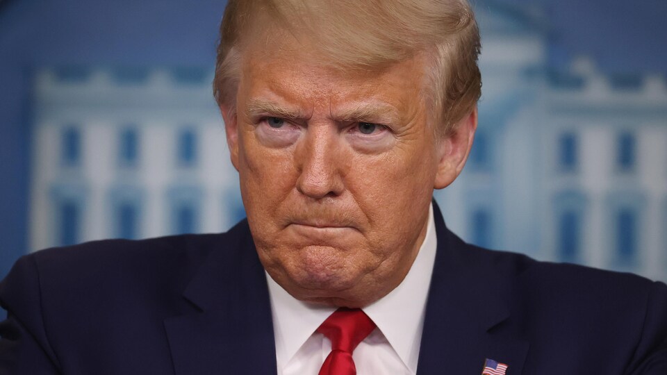 Donald Trump lors d'une conférence de presse.
