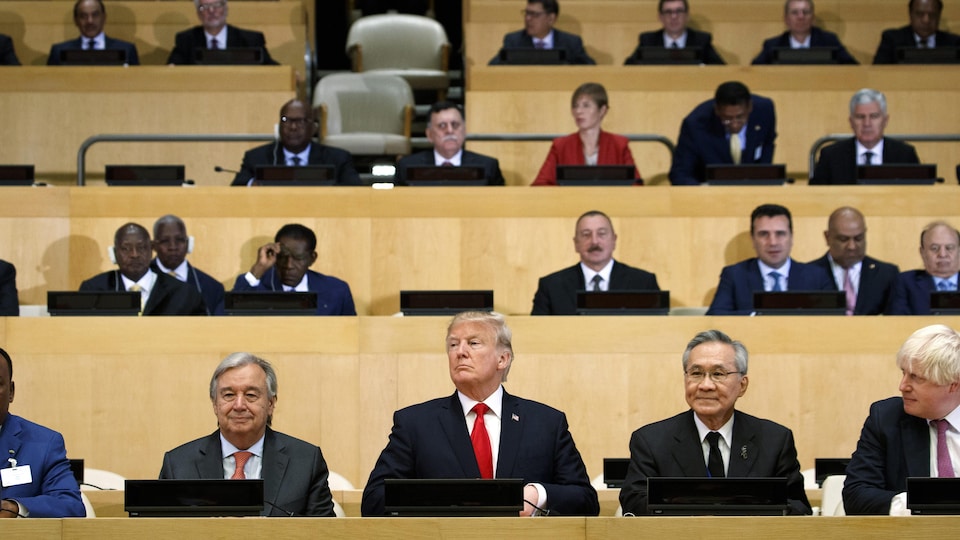 Le président américain Donald Trump lors d'une assemblée au siège de l'ONU, à New York.