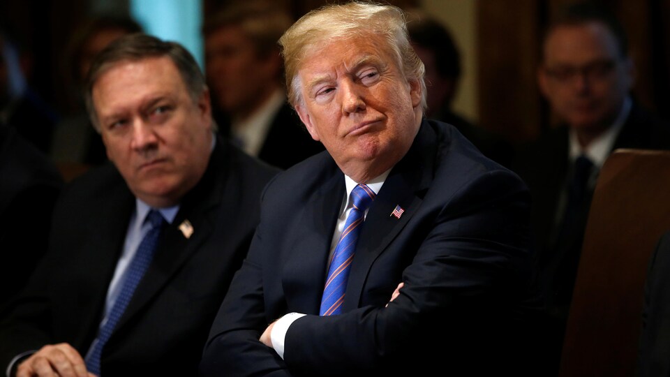 Le président Donald Trump et Mike Pompeo à la Maison-Blanche (archives)