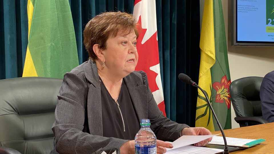 La ministre des Finances de la province, Donna Harpauer, a fait un état des lieux de l'économie de la Saskatchewan. 