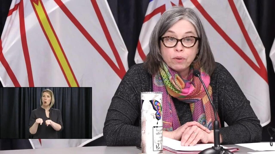 Janice Fitzgerald en conférence de presse.