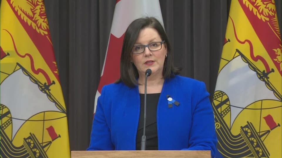 La Dre Jennifer Russell, médecin hygiéniste en chef du Nouveau-Brunswick, le 21 avril 2020.