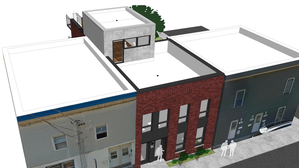 Le duplex de la rue Bourrassa est réalisé par l'architecte Guillaume Lévesque.