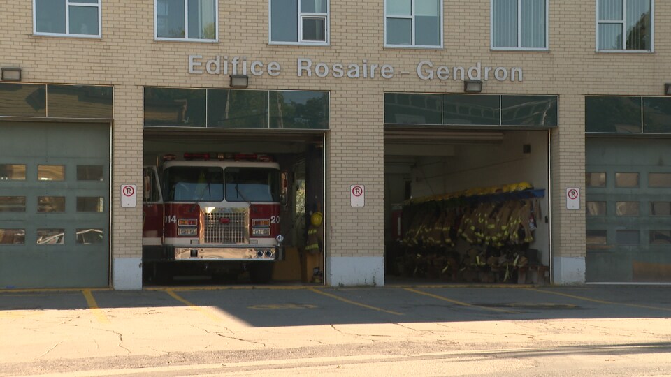 Le garage de l'édifice Rosaire-Gendron.