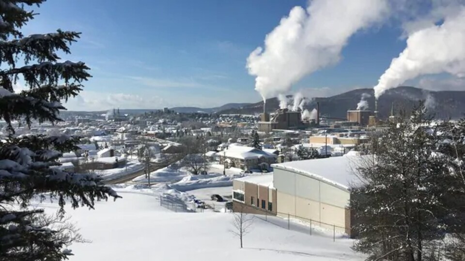 Paysage d'Edmundston l'hiver.