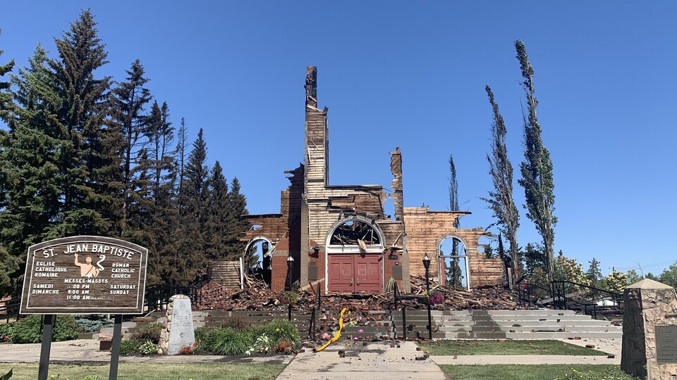 L'église détruite. 