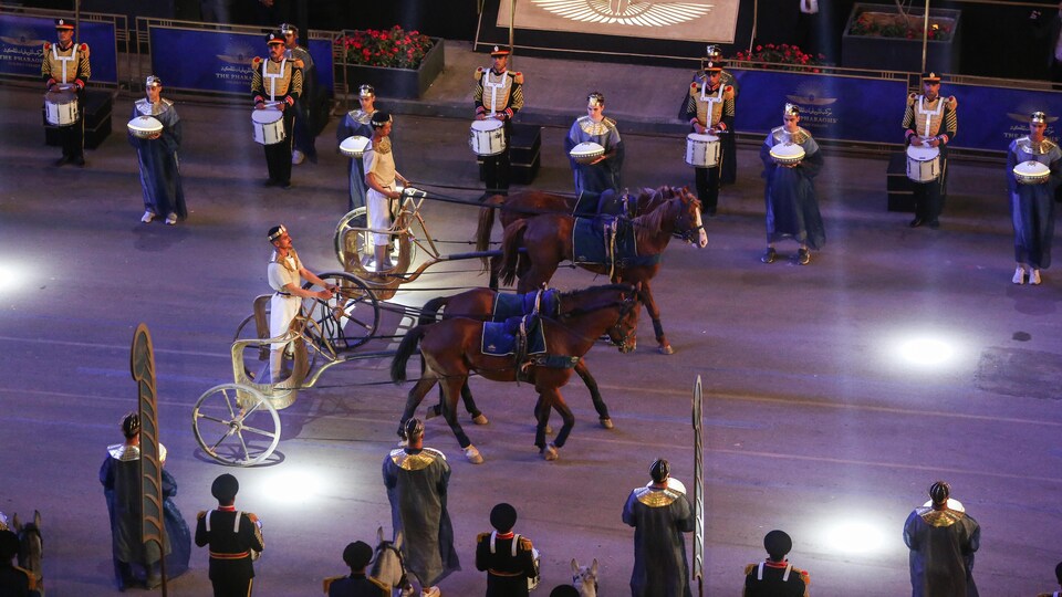 Participants in the parade in Cairo.