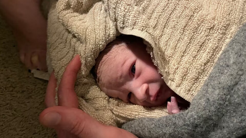 L'enfant naissant de Tara et de Mitchell Luce, en Saskatchewan, en janvier 2023.