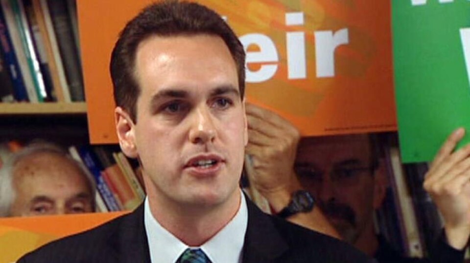 Erin Weir en campagne électorale.