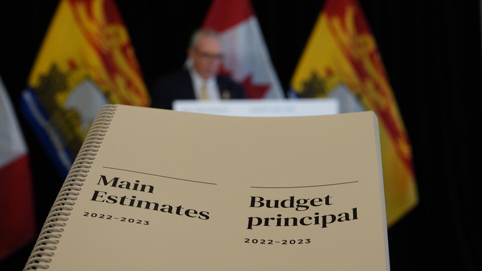 Une copie papier du budget. 