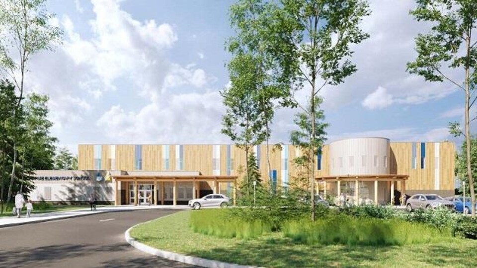 Une image virtuelle de la nouvelle école primaire de La Loche.