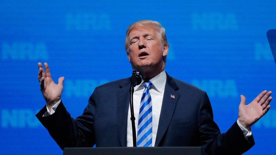 Le président américain Donald Trump lors de son discours devant la NRA.