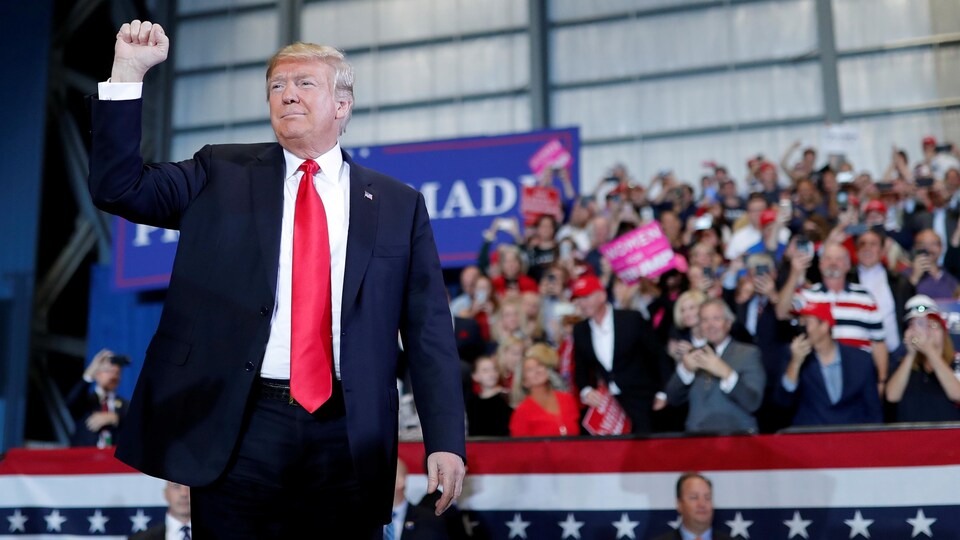 Donald Trump lors d'un rassemblement partisan