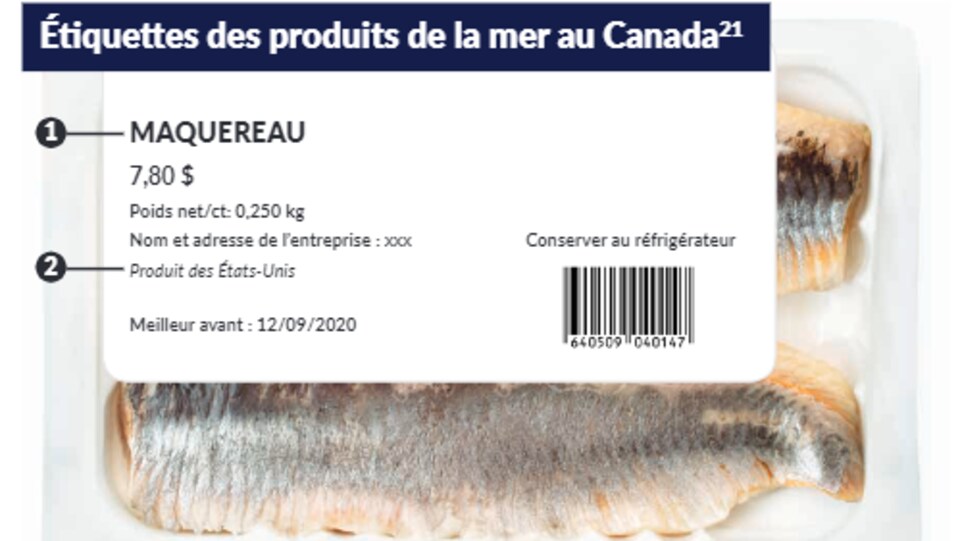 L'étiquette présente peu d'information, à part le prix et la date de consommation.