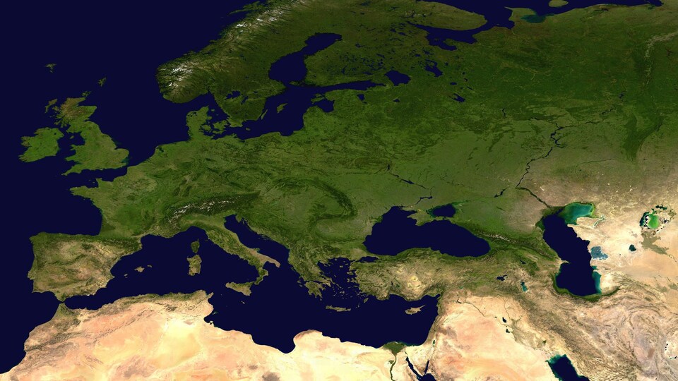 L'Europe et le bassin méditerranéen.