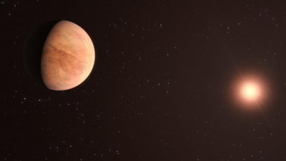 Illustration artistique de L 98-59b, la planète la plus proche de l'étoile L 98-59.