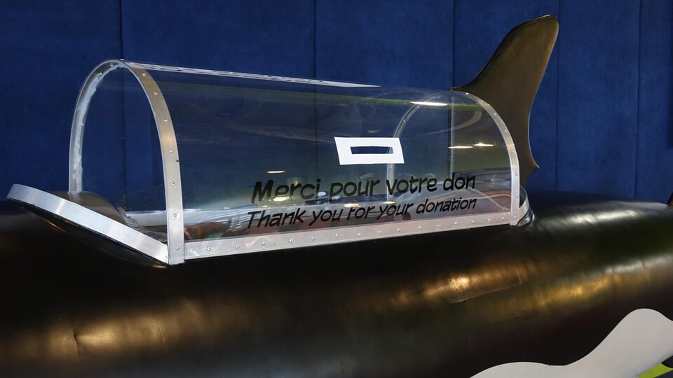 Contenant transparent pour recevoir les dons en espèces