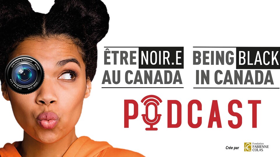 une femme noire avec un objectif de caméra à la place d'un oeil.