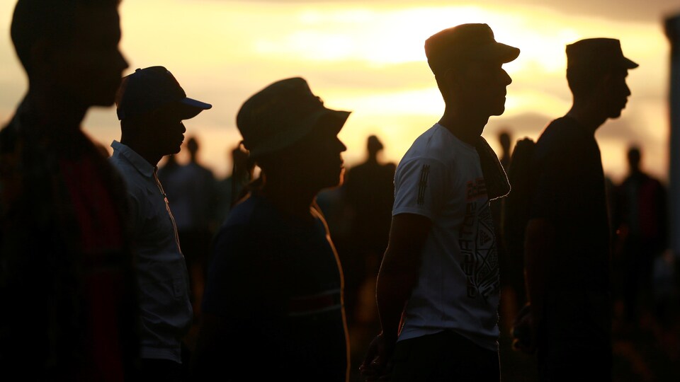 Des combattants des Forces armées révolutionnaires de Colombie (FARC).