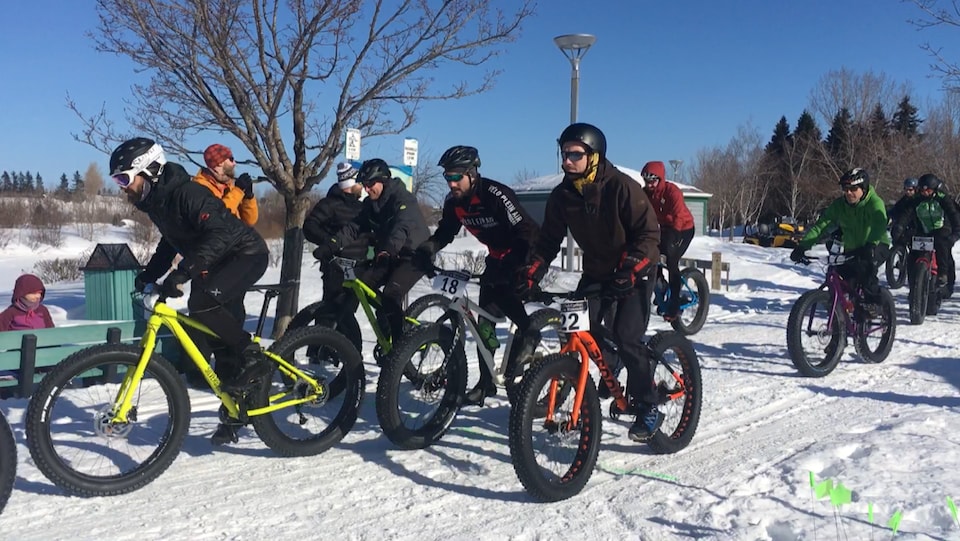 Quelques adeptes du fat bike.