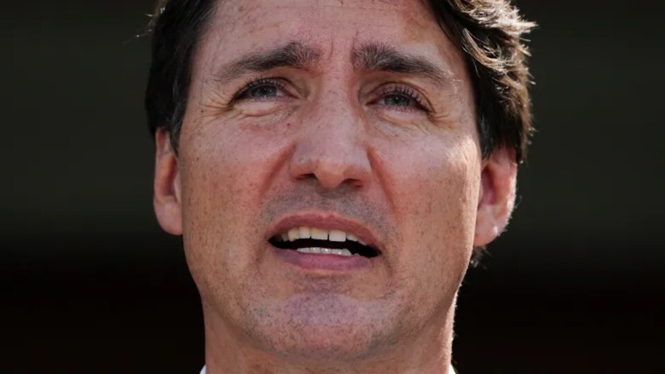Prime Minister Justin Trudeau holds a press conference after meeting with Gov. Gen. Mary Simon and triggering an election at Rideau Hall in Ottawa on Sunday, Aug 15, 2021.