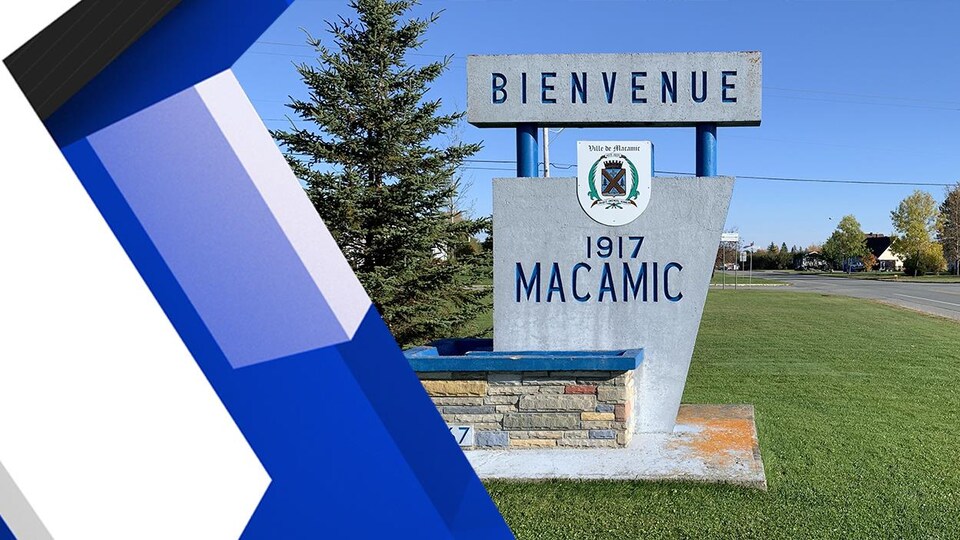 L'entrée du village de Macamic.