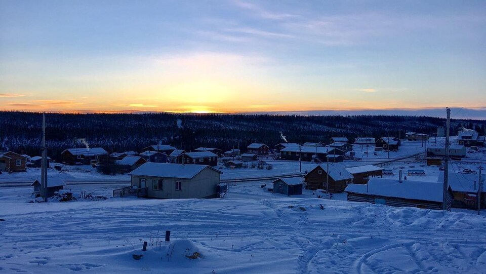 La communauté de Fort Good Hope en hiver. 