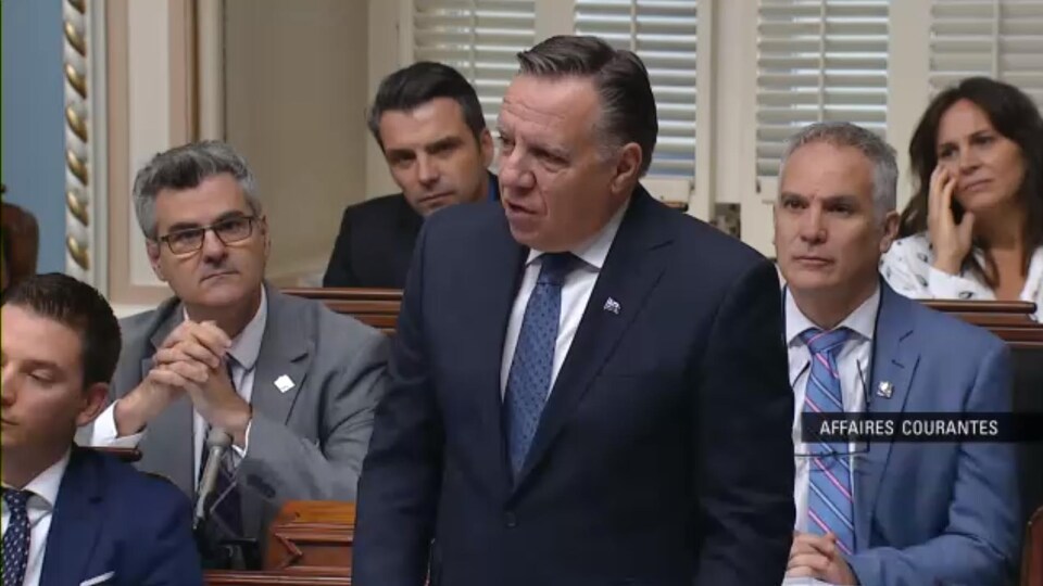 François Legault prend la parole durant la période des questions à l'Assemblée nationale.
