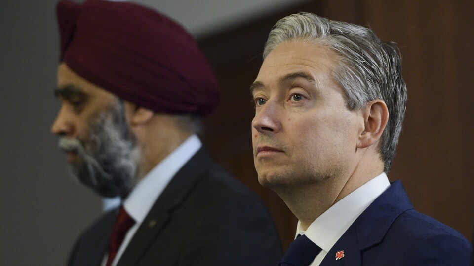 François-Philippe Champagne et Harjit Sajjan en conférence de presse.