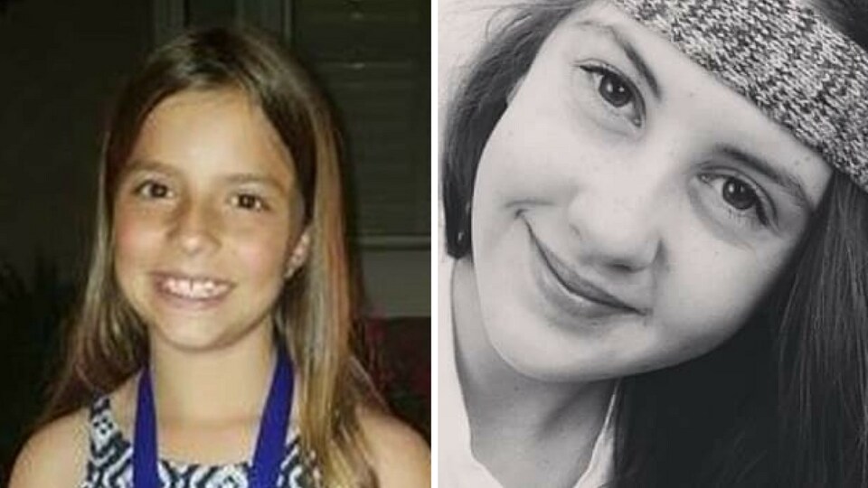Les portraits des deux jeunes filles.