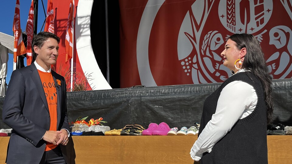 Gabrielle Paul et Justin Trudeau.