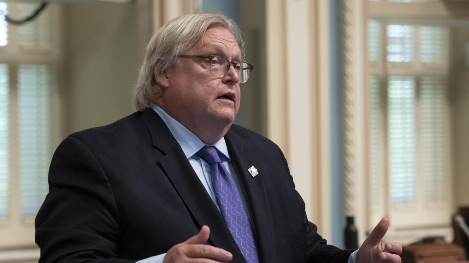 Gaétan Barrette lors d'une intervention à l'Assemblée nationale.