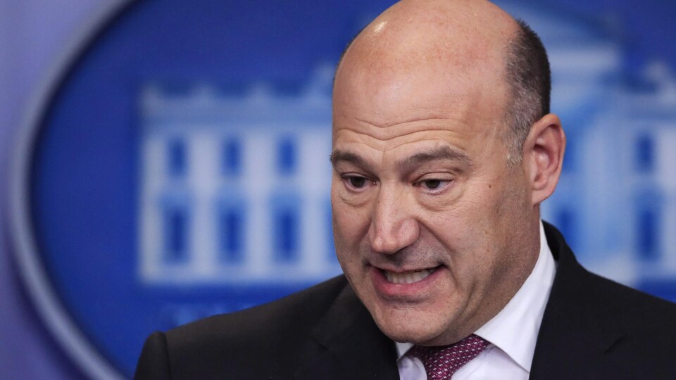 Gary Cohn, qui était le principal conseiller économique de Donald Trump, lors d'un point de presse à la Maison-Blanche en janvier 2018.