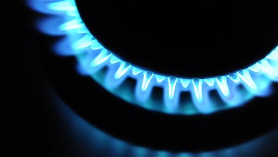 Un rond de cuisson au gaz naturel.