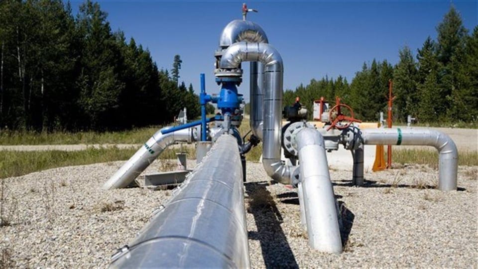 Un gazoduc qui sert dans le transport du gaz naturel.