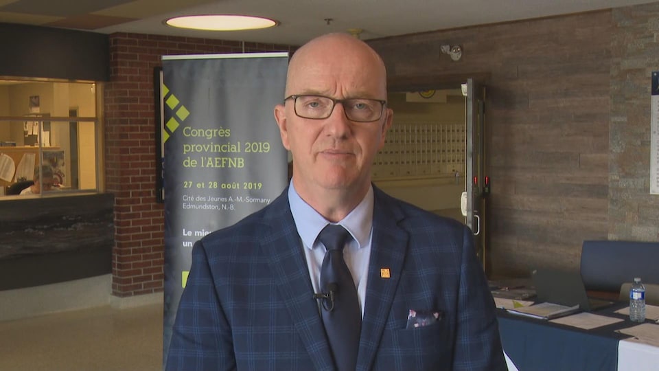 Gérald Arseneault en entrevue lors du congrès annuel de l'AEFNB.