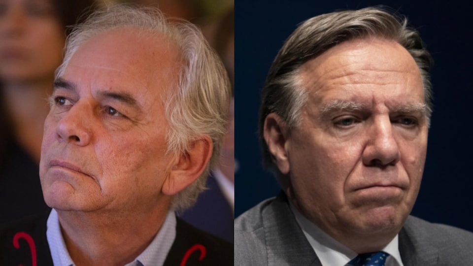 Le chef de l’Assemblée des Premières Nations Québec-Labrador (APNQL), Ghislain Picard, et le premier ministre du Québec, François Legault.