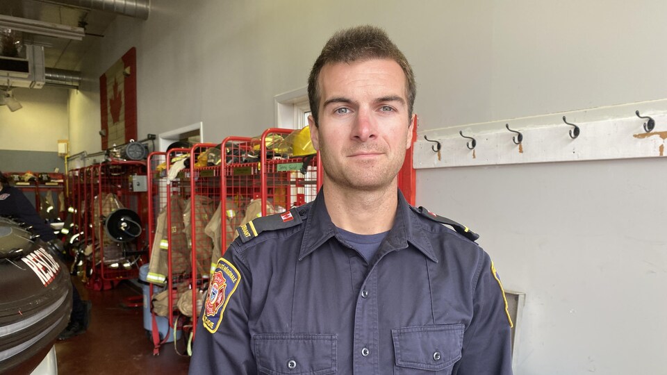 Le lieutenant Ghislain Robichaud du Service d'incendie de Tracadie.