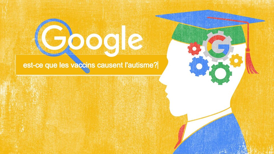 Illustration de Sophie Leclerc montrant le concept de l'université Google.