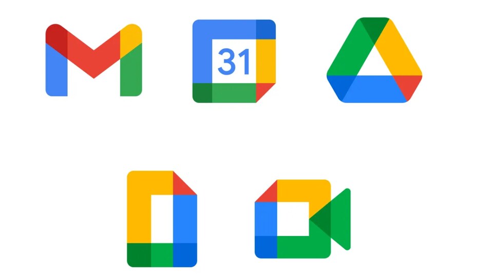 Des icônes d'applications Google. 