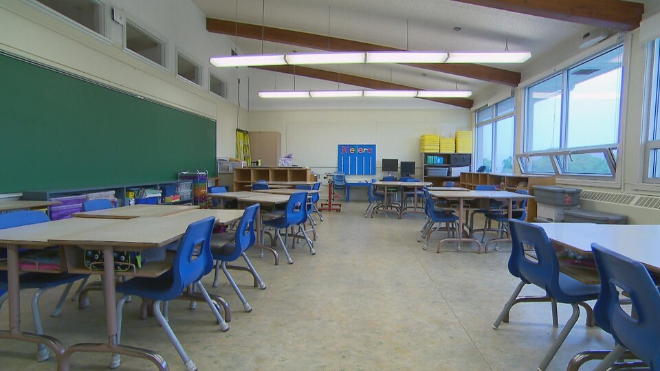 Cette classe de l'école du Grand-Voilier de Lévis sera rénovée pour accueillir des maternelles 4 ans au cours d'une seconde phase de travaux.