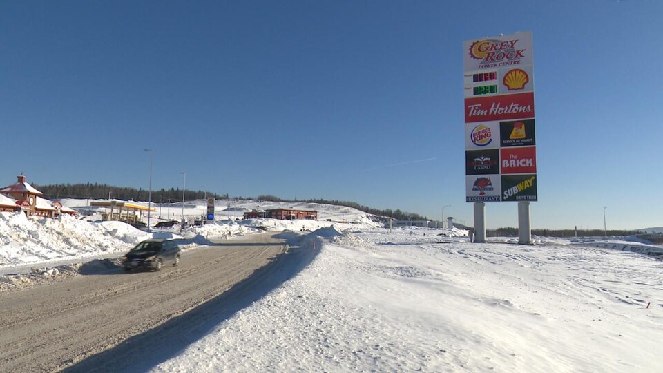 Le complexe Grey Rock en hiver.