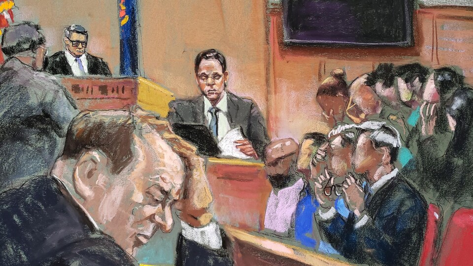 Le producteur de cinéma déchu Harvey Weinstein lors de son procès.