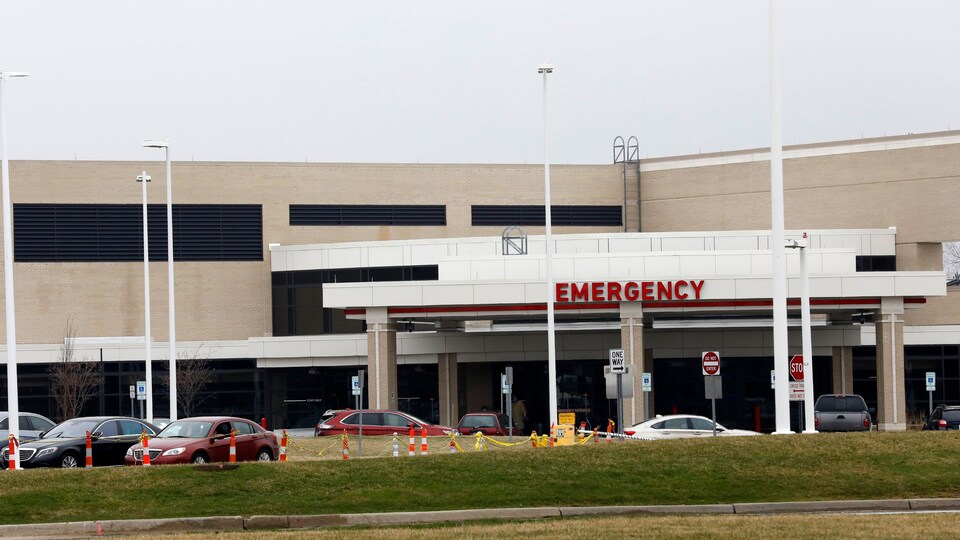 L'entrée des urgences de l'hôpital.