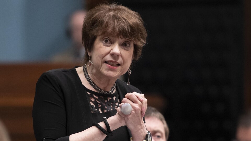 Hélène David prend la parole à l'Assemblée nationale.