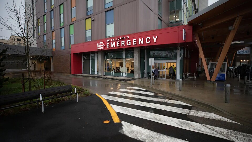 L'entrée de l'urgence de l'hôpital pour enfants de la Colombie-Britannique.